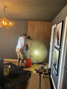 John the Handyman working on a room in Charlotte, NC.