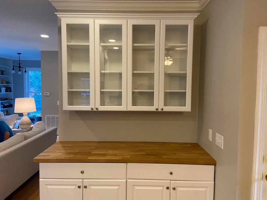 Custom cabinet built and finished by John the Handyman in Charlotte, NC